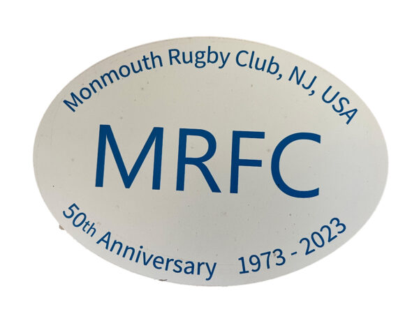 Monmouth Rugby 50th Anniversary Oval Magnet